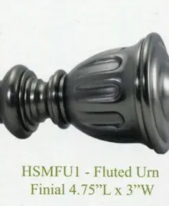 Simplicity Metal Collection Fluted Urn Finial in Oil Rubbed Bronze