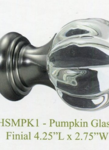 HSMOK1 pumpkin glass finial